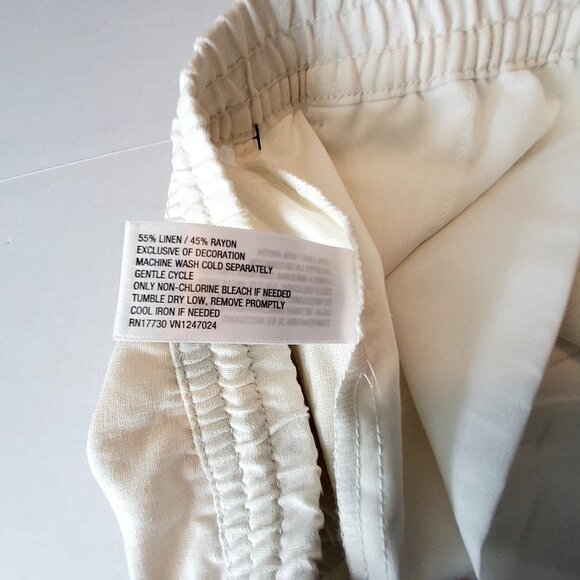 Goodfellow & Co Beige Linen-Blend Vacay Collection Pull-On Shorts 7" Inseam Sz S - Picture 9 of 11